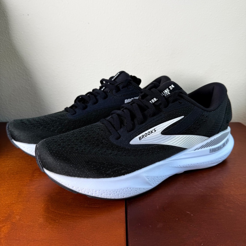 Brooks Adrenaline GTS 24 Running Shoes Women 11.5 Black White 1204261B087